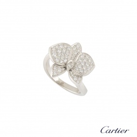 Cartier White Gold and Diamond D' Orchidees Ring B4074452